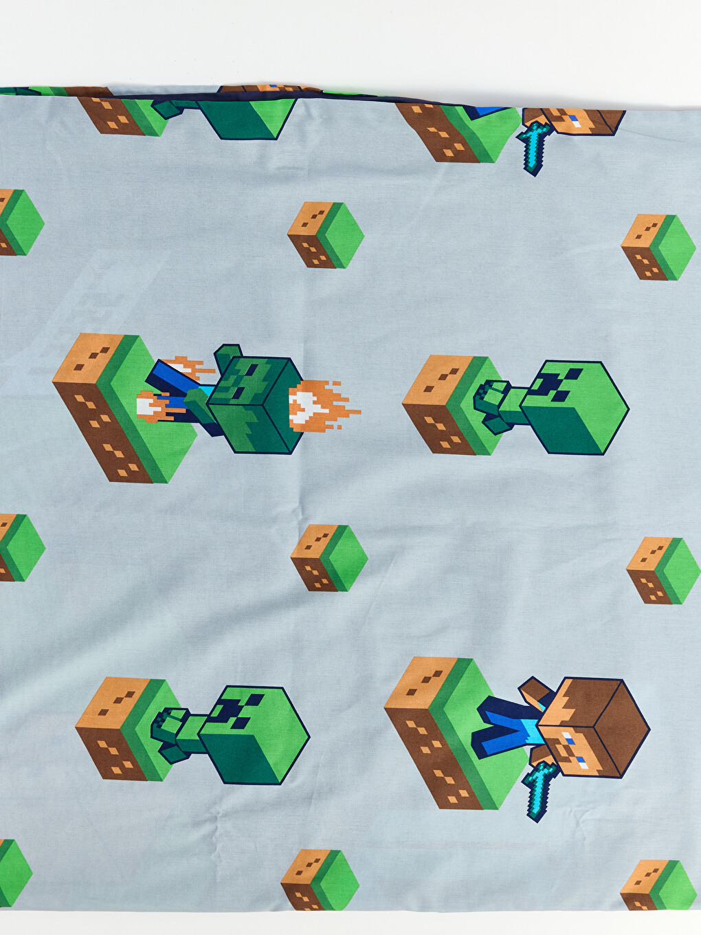 Karışık Minecraft Baskılı Pamuklu Çocuk Nevresim Seti-3