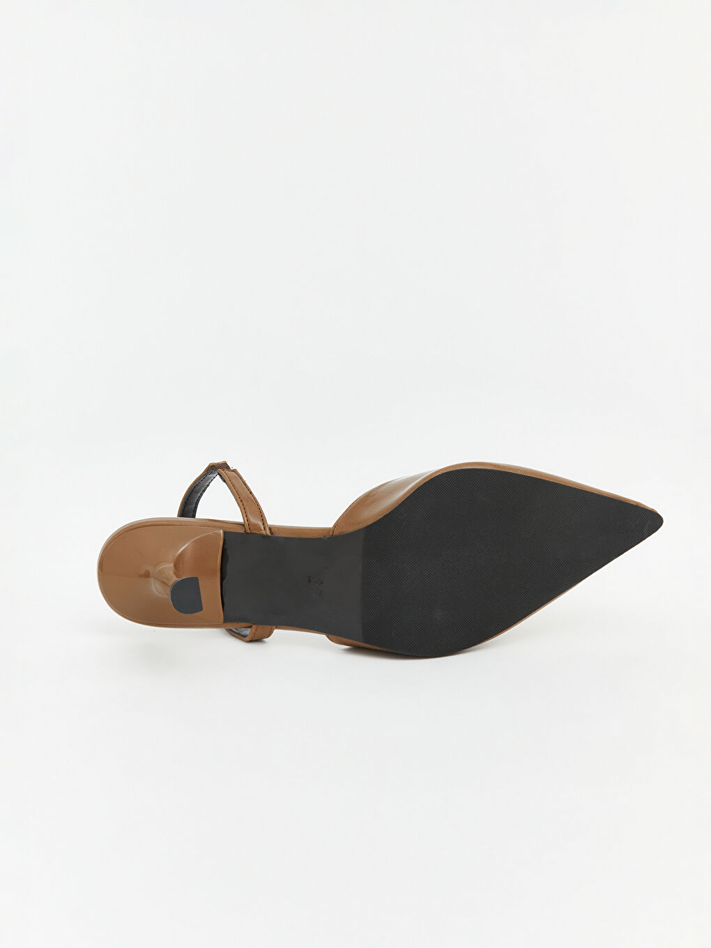 Bej Sivri Burunlu Kadın Topuklu Ayakkabı-3