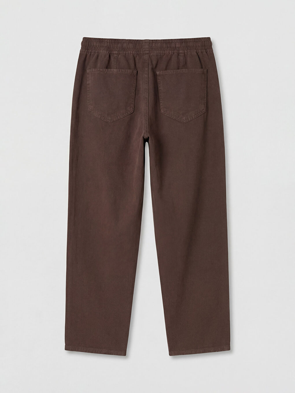 Kahverengi Beli Lastikli Balloon Fit Kadın Jean Pantolon-1