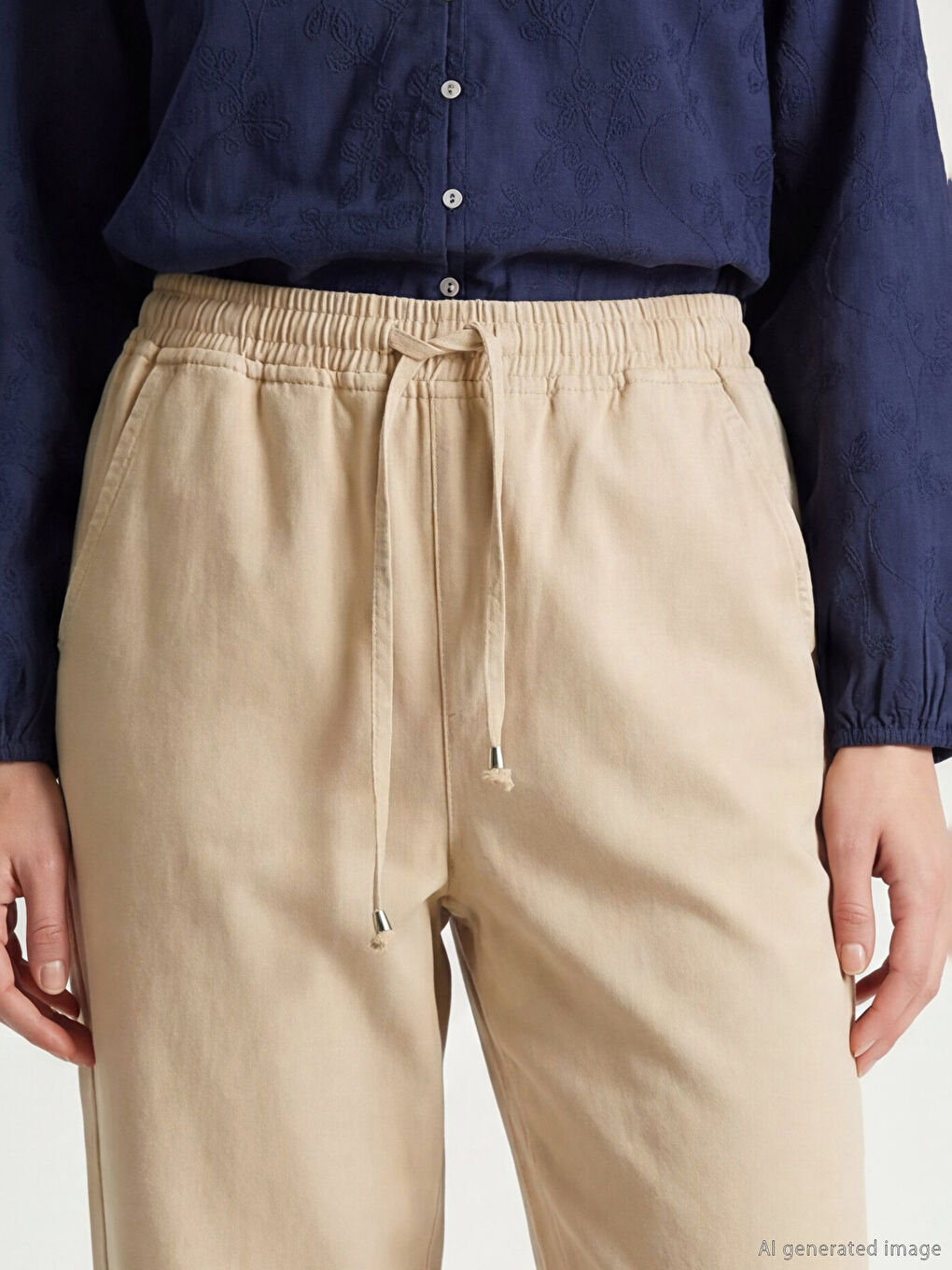 Ženske farmerke sa elastičnim strukom, balloon kroja-2