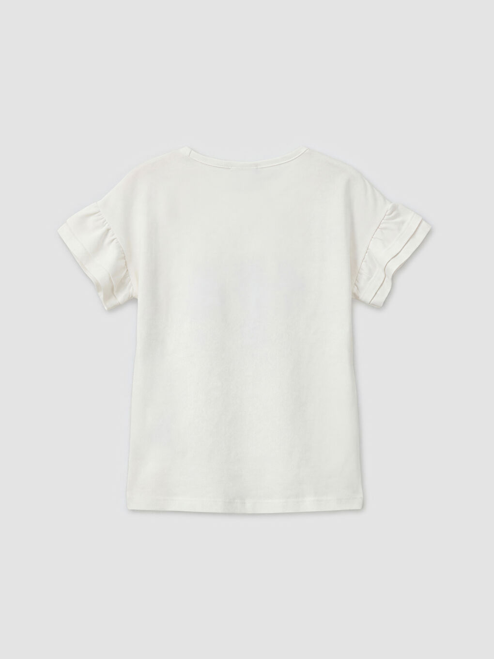 Ekru Frozen Baskılı Kız Çocuk Bluz ve Etek-3