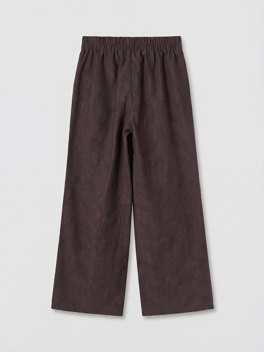 Kahverengi Beli Lastikli Nakışlı Kadın Pantolon-1