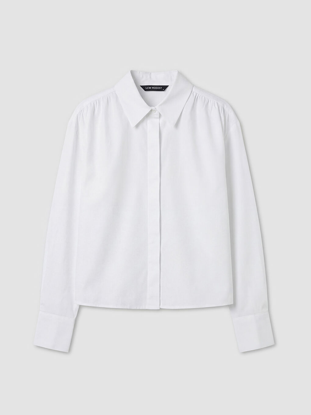 Beyaz Regular Fit Kadın Gömlek