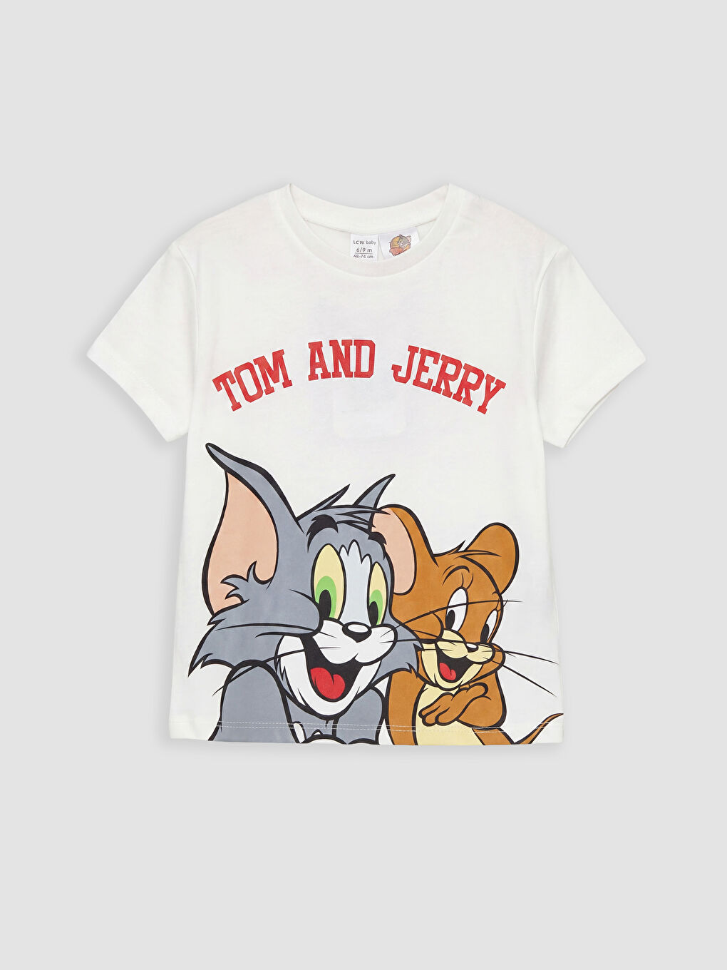 Ekru Tom ve Jerry Baskılı Erkek Bebek Takım-1