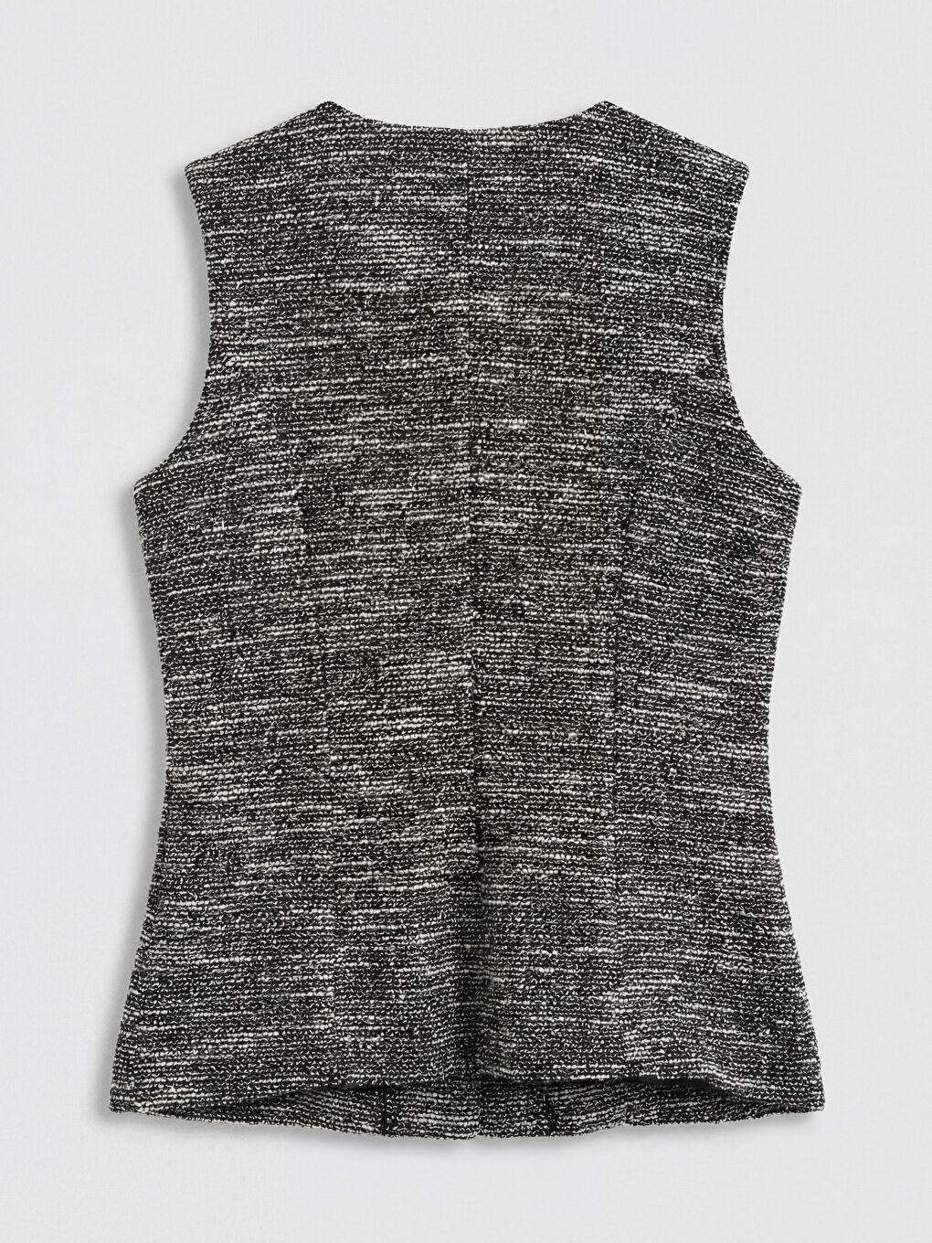 Gri Bisiklet Yaka Desenli Kadın Yelek-1