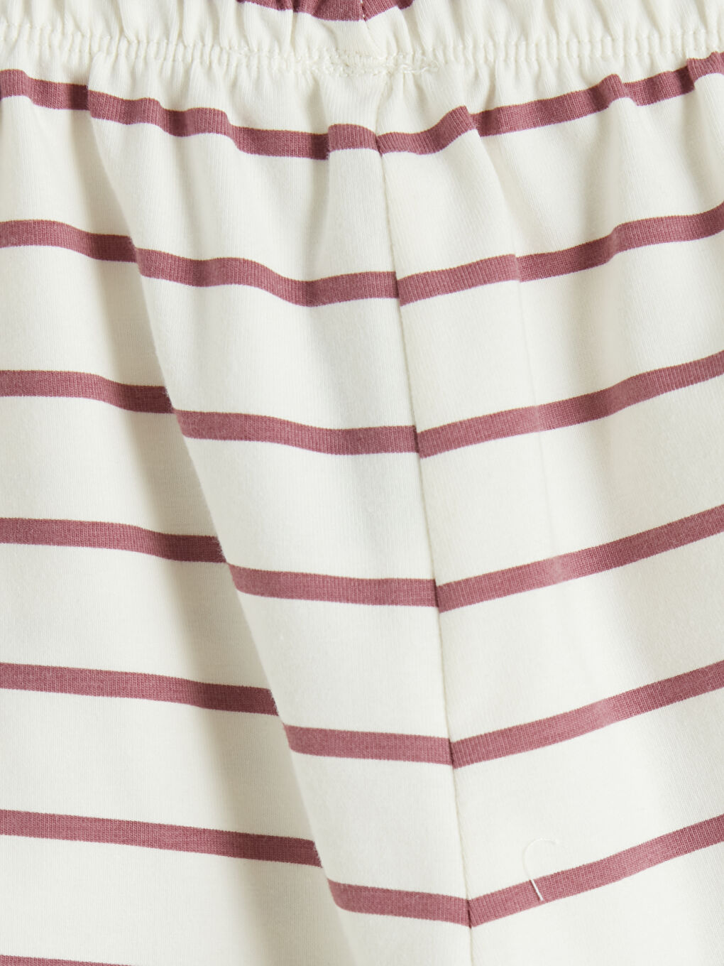 Ekru Çizgili Kız Bebek Tişört ve Şort-6