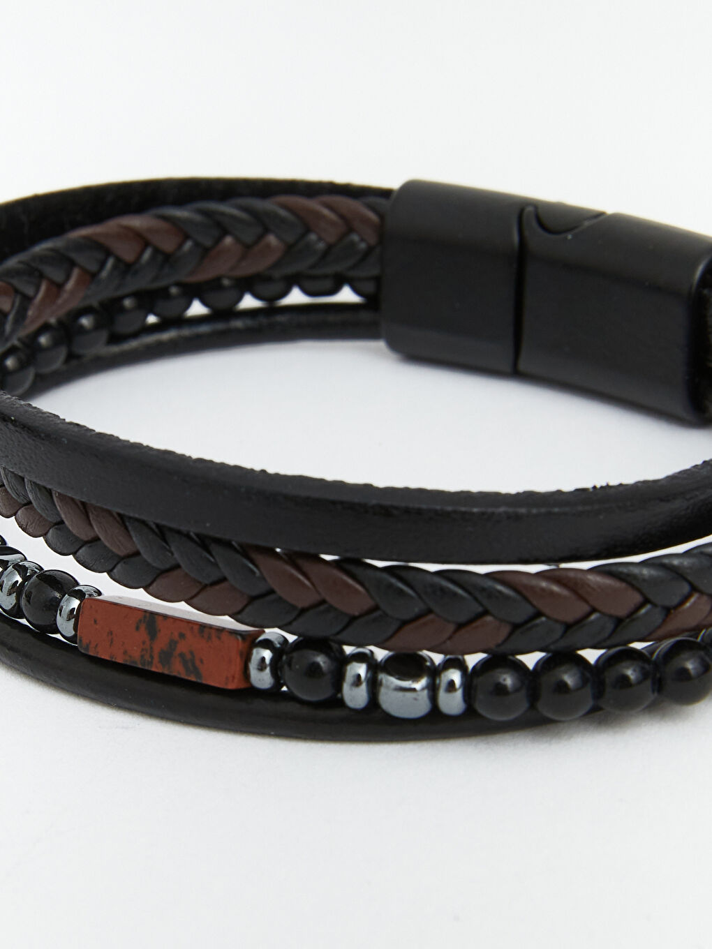 Siyah Erkek Örgü Bileklik-2