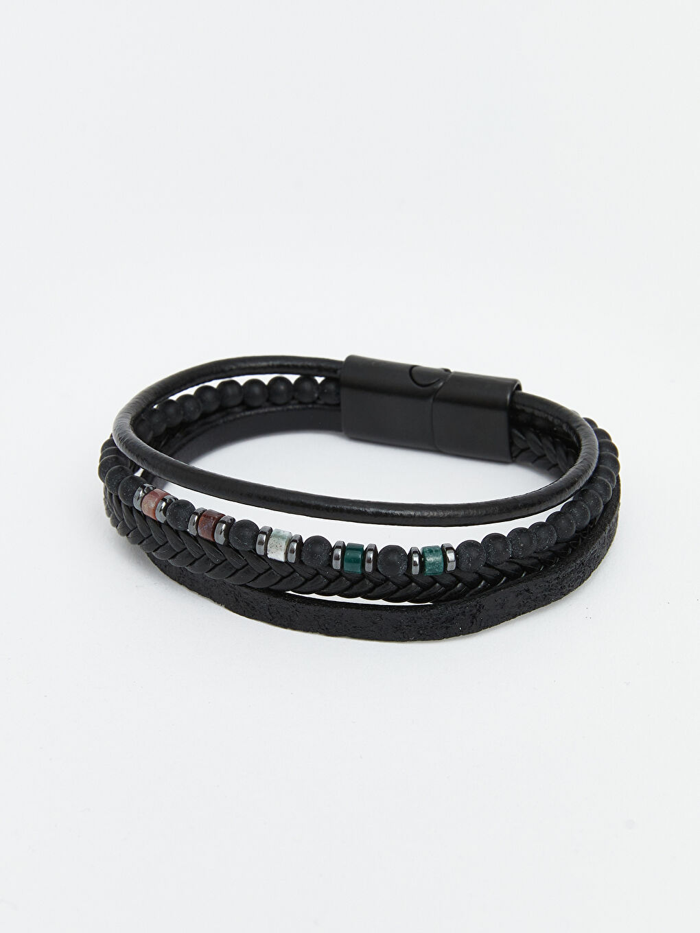 Siyah Erkek Örgü Bileklik