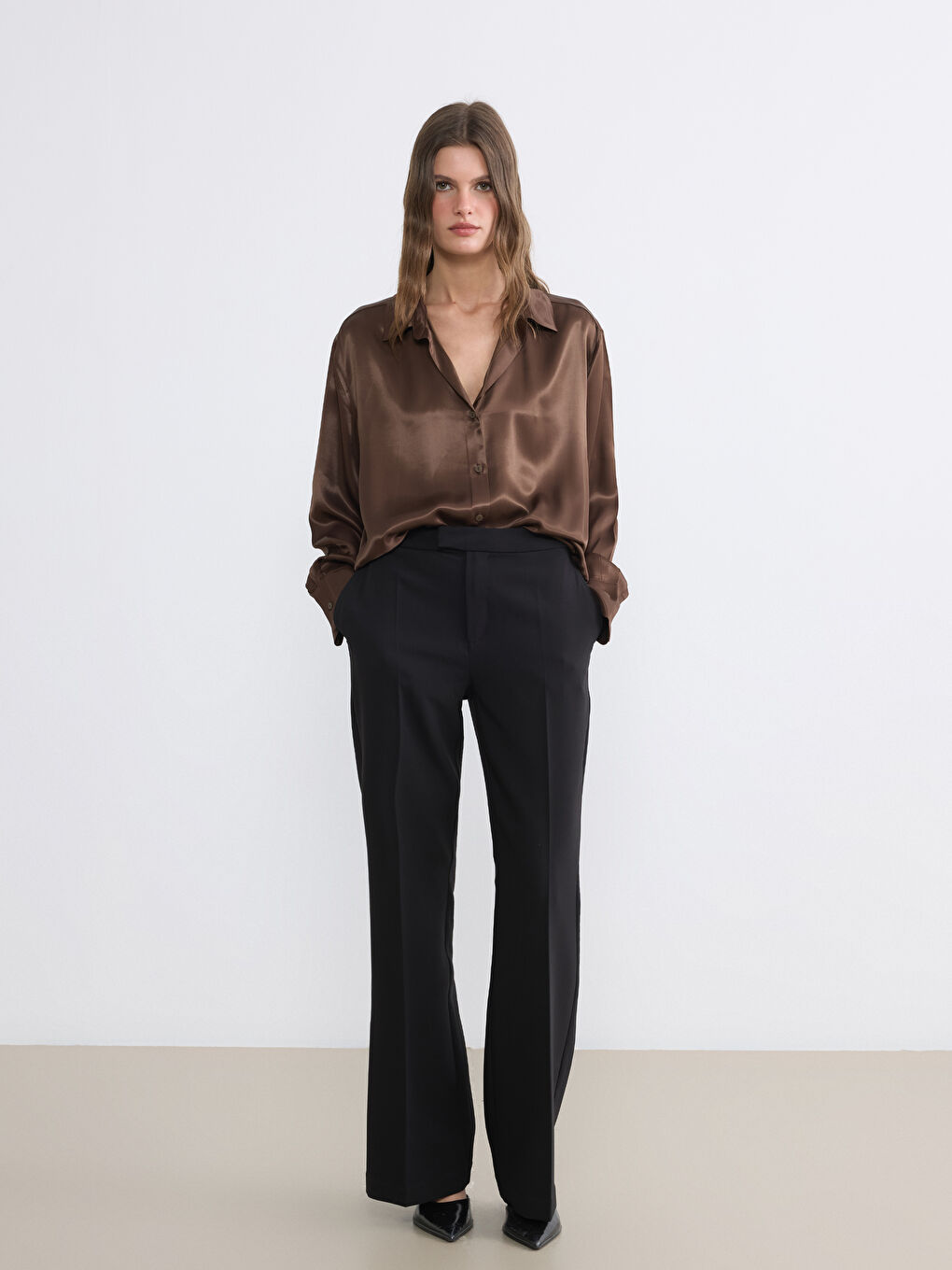 Saten košulja za žene-1