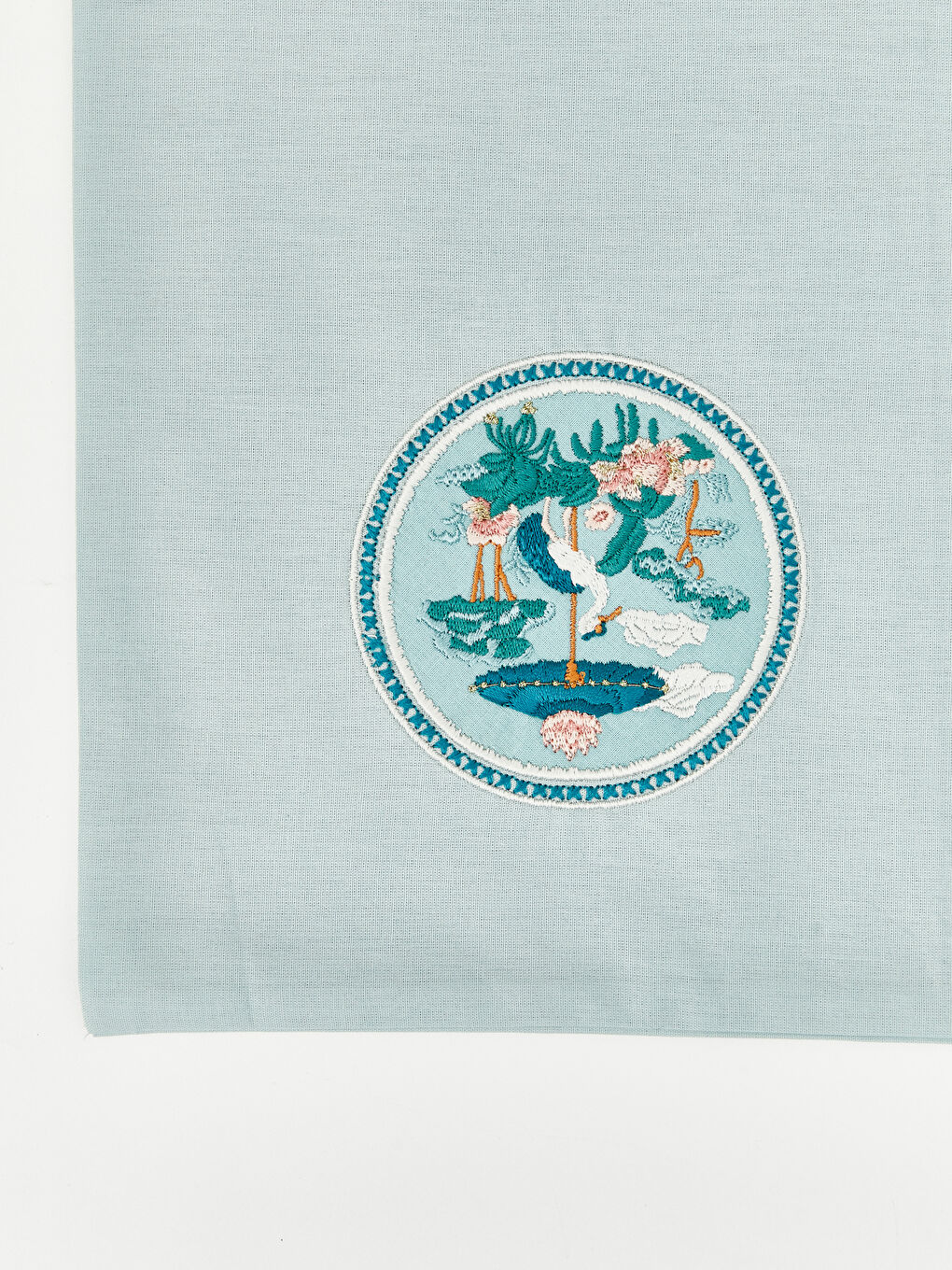 Mavi Nakışlı Yastık Kılıfı 2'li 50x70 cm-4