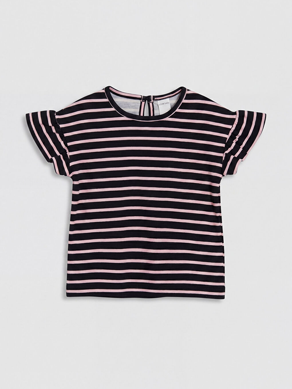Siyah Çizgili Kız Bebek Tişört ve Tayt Takım-1