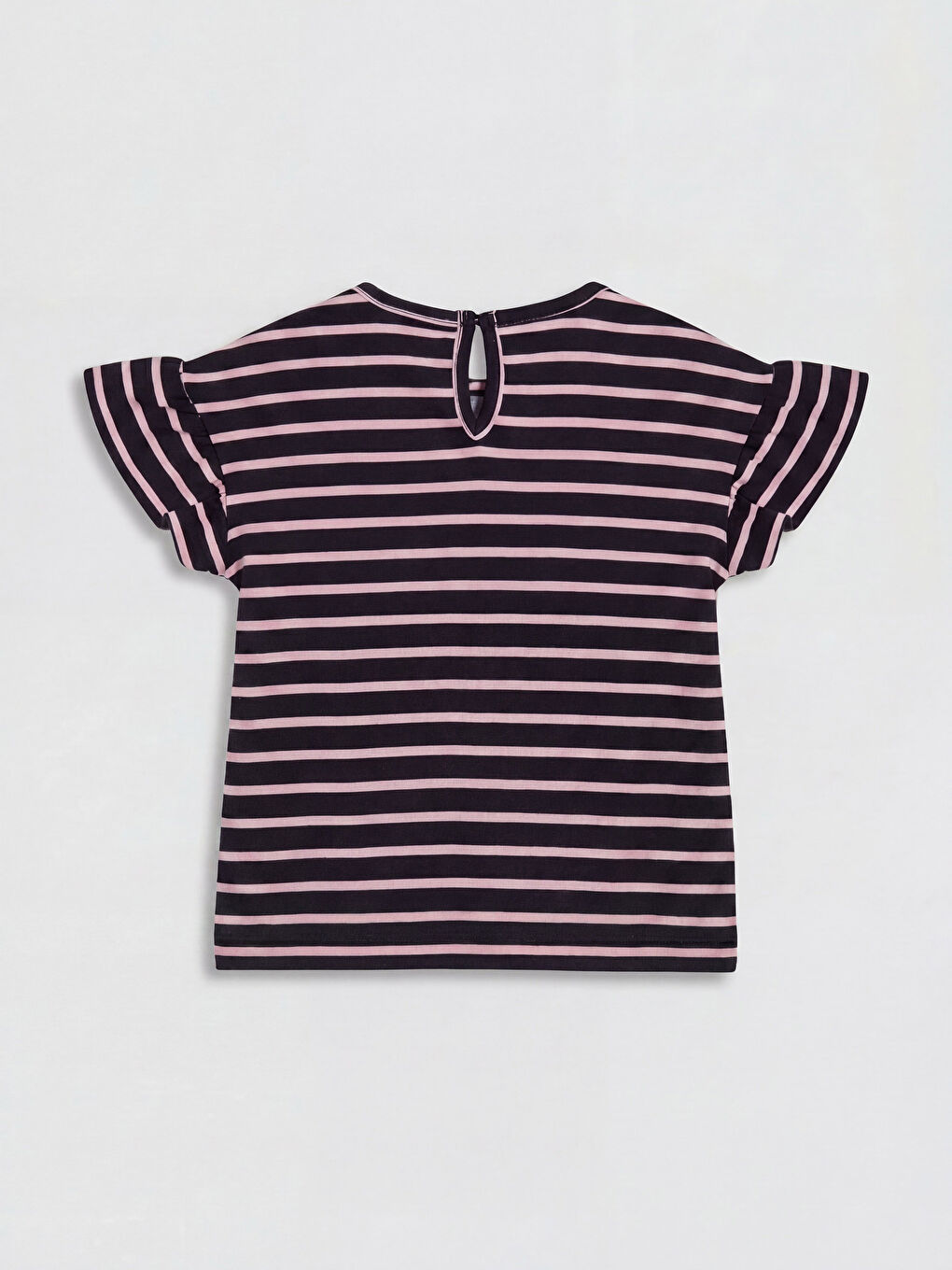 Siyah Çizgili Kız Bebek Tişört ve Tayt Takım-2