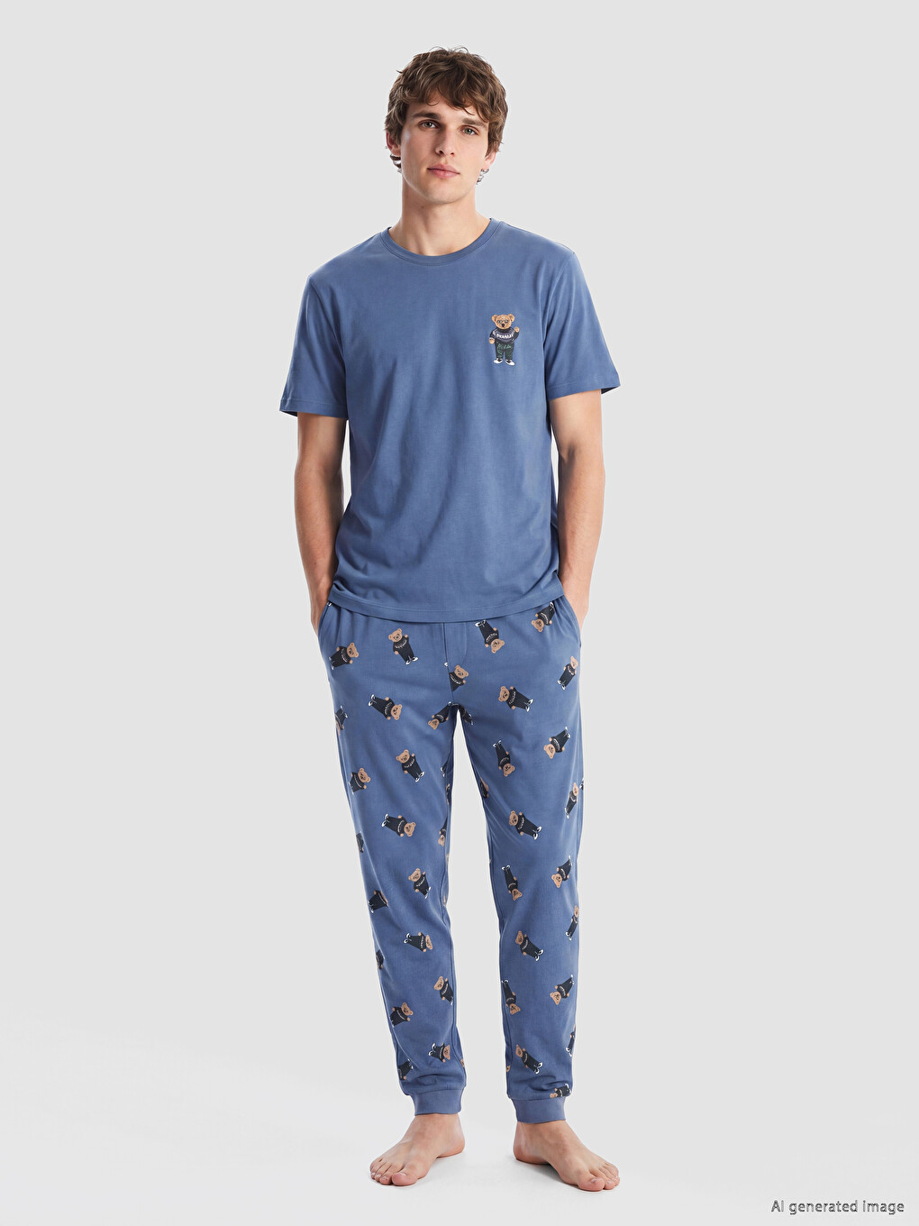 Regular Fit Printed Men's Pyjamas Set