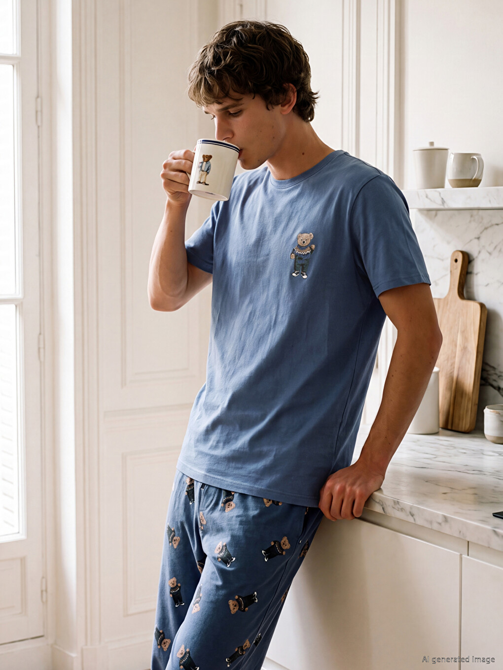 Regular Fit Printed Men's Pyjamas Set