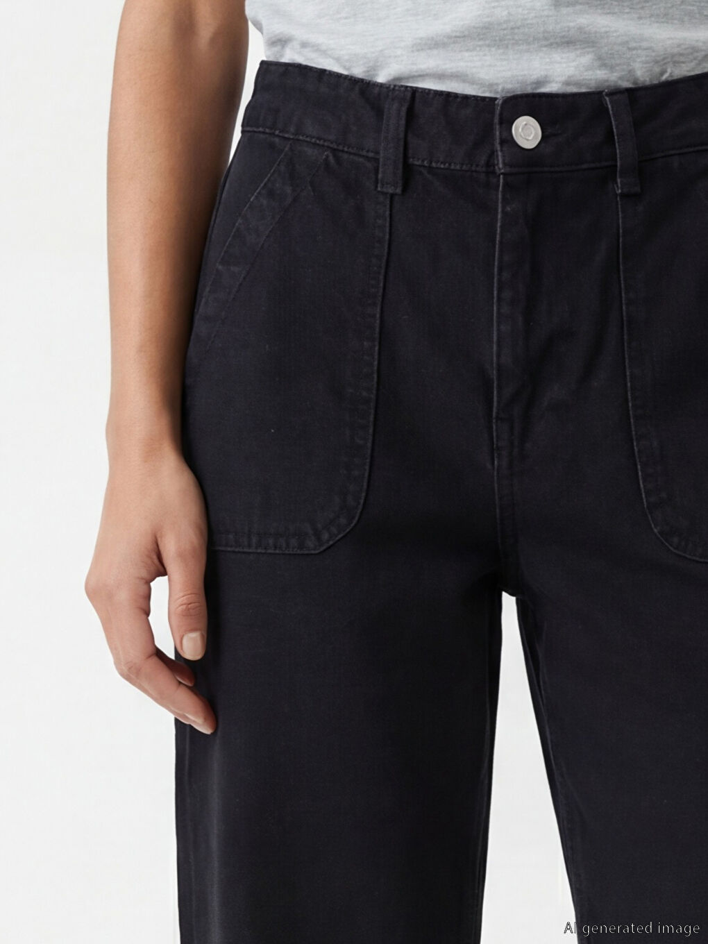 მაღალწელიანი ფართოფეხა ქალის ჯინსი-2