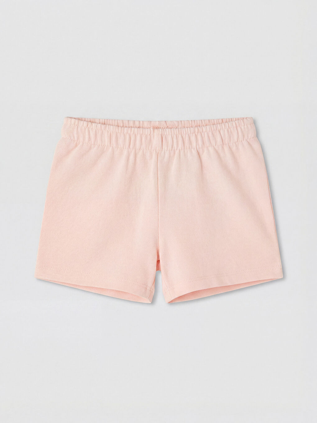 Pembe Beli Lastikli Kız Bebek Şort