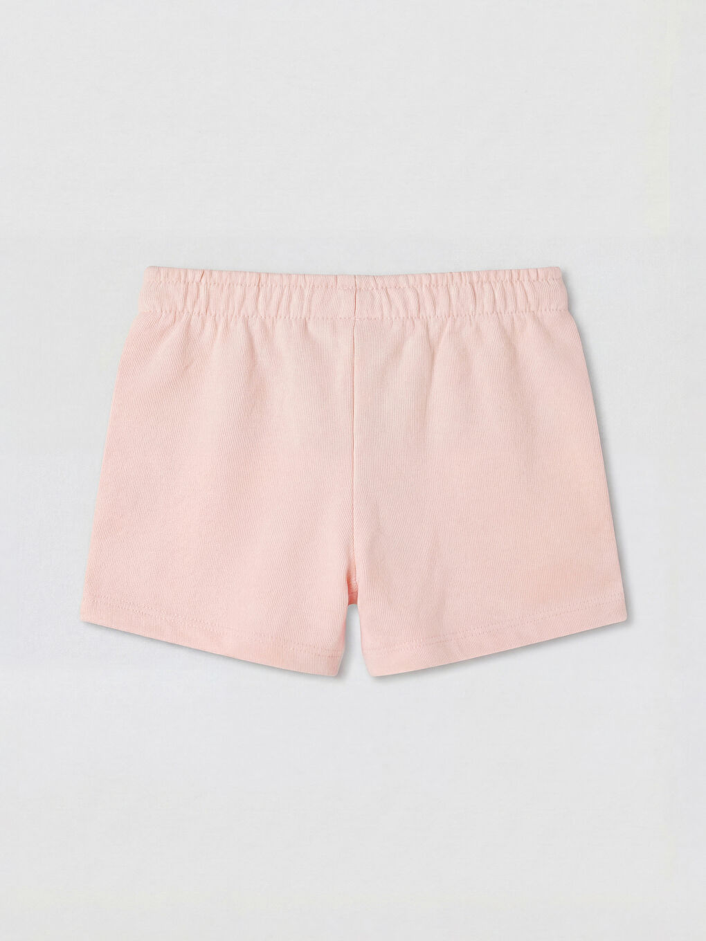 Pembe Beli Lastikli Kız Bebek Şort-1