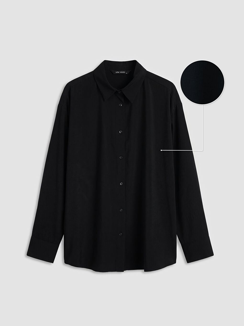 Siyah Oversize Kadın Gömlek