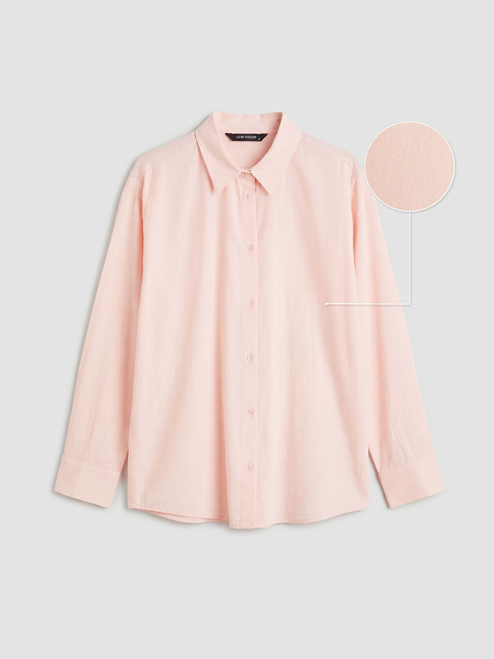 Pembe Oversize Kadın Gömlek-4