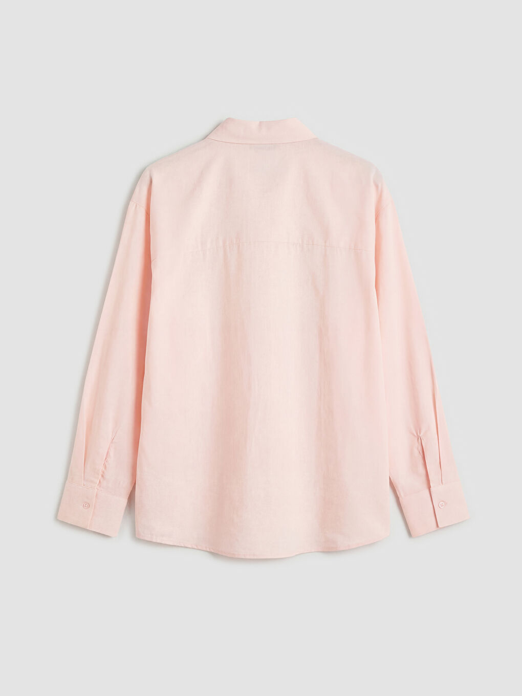 Pembe Oversize Kadın Gömlek-5