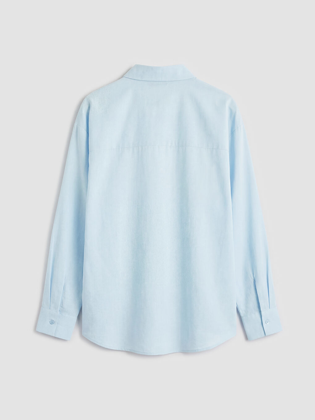 Mavi Oversize Kadın Gömlek-5