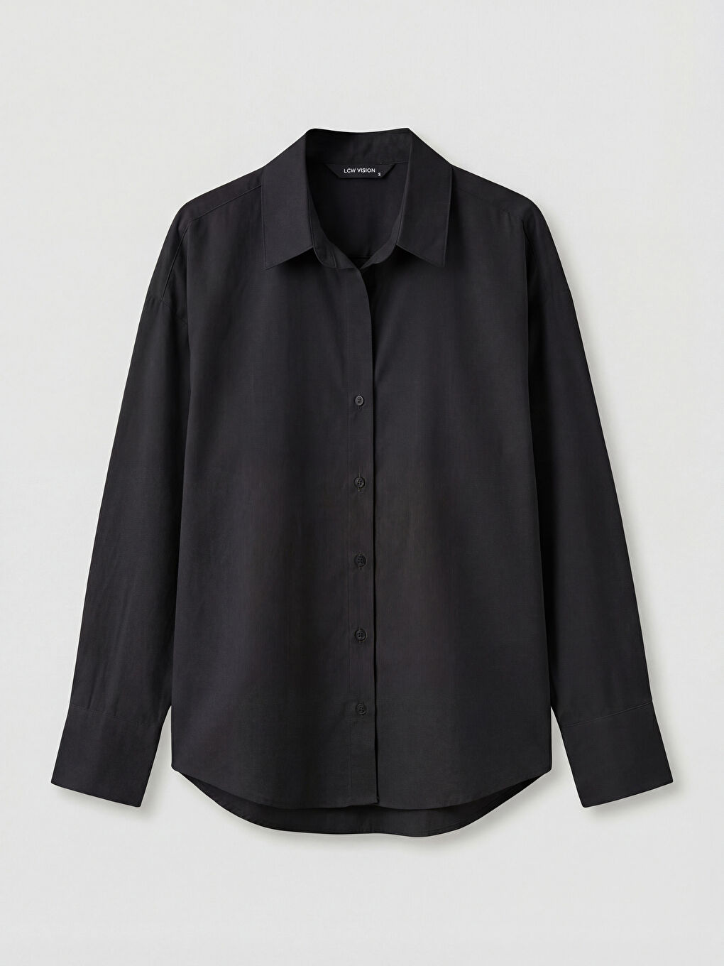 Siyah Poplin Kadın Gömlek