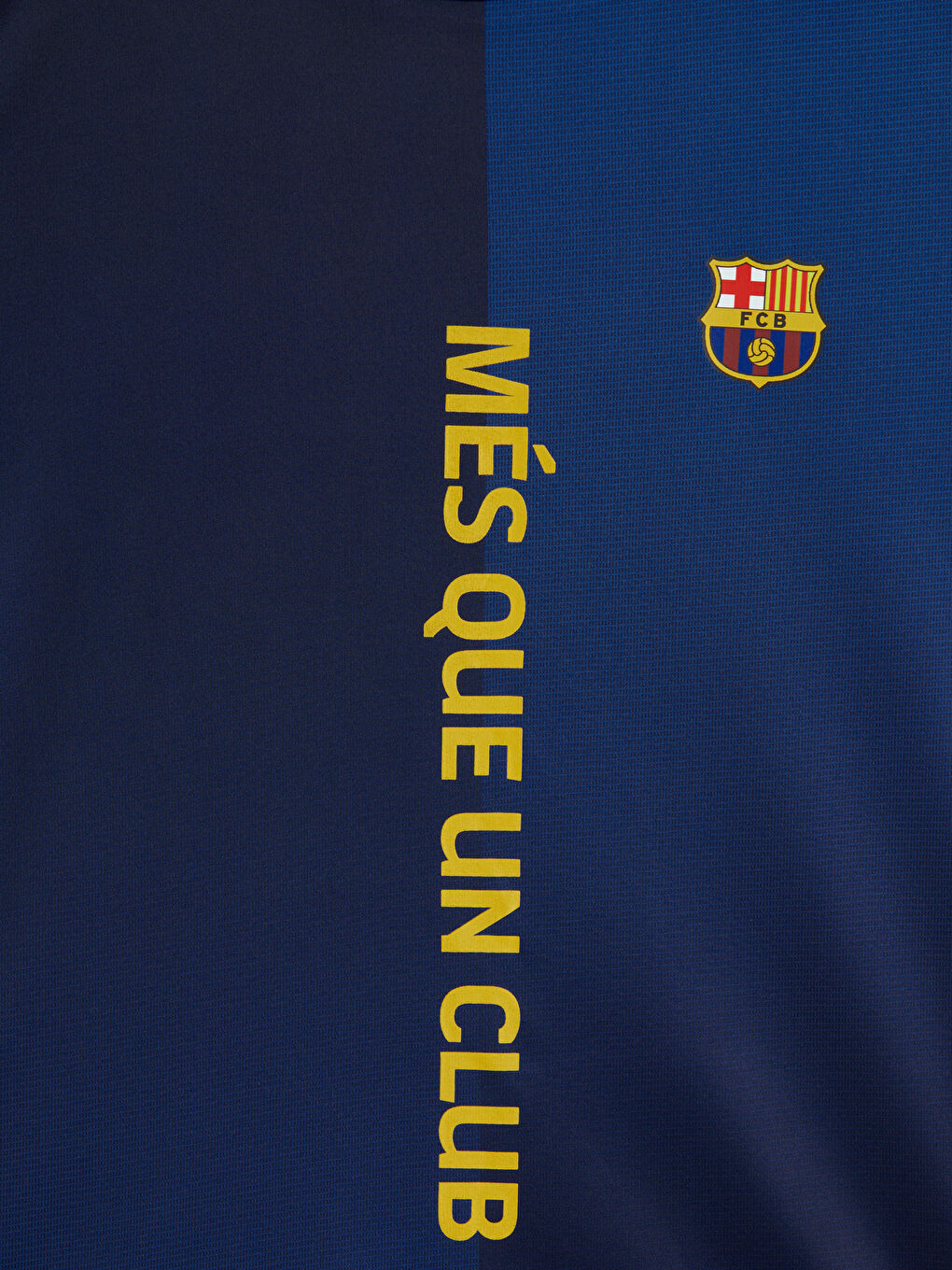 Mavi Bisiklet Yaka FC Barcelona Baskılı Erkek Tişört-6