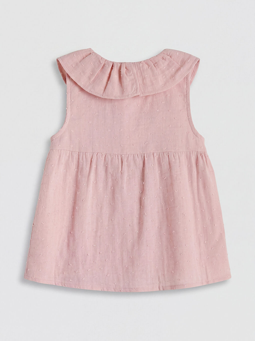Pembe Bebe Yaka Kız Çocuk Gömlek-1