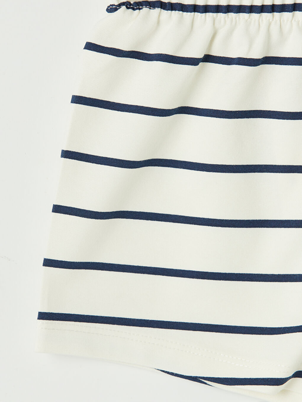 Mavi Çizgili Kız Bebek Şort-2