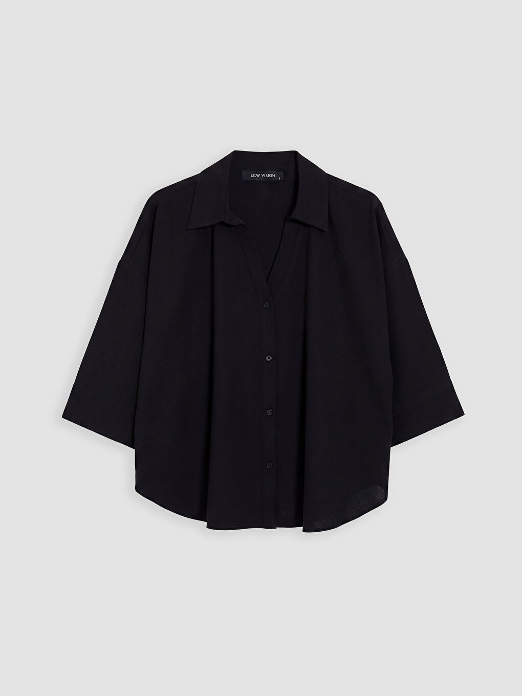 Siyah Oversize Poplin Kadın Gömlek