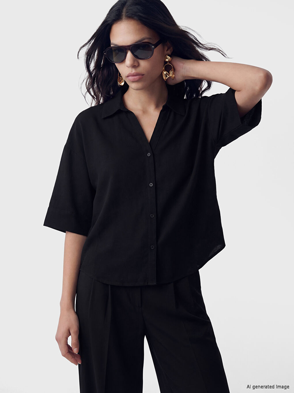 Oversize Poplin Women's Shirt