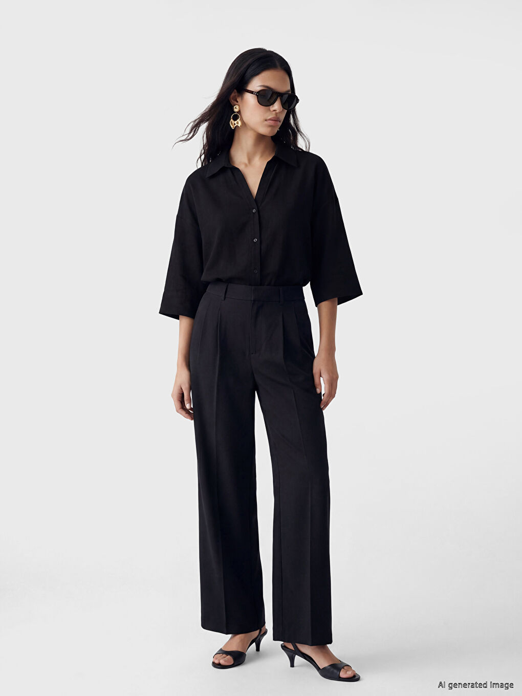 Oversize Poplin Women's Shirt-1