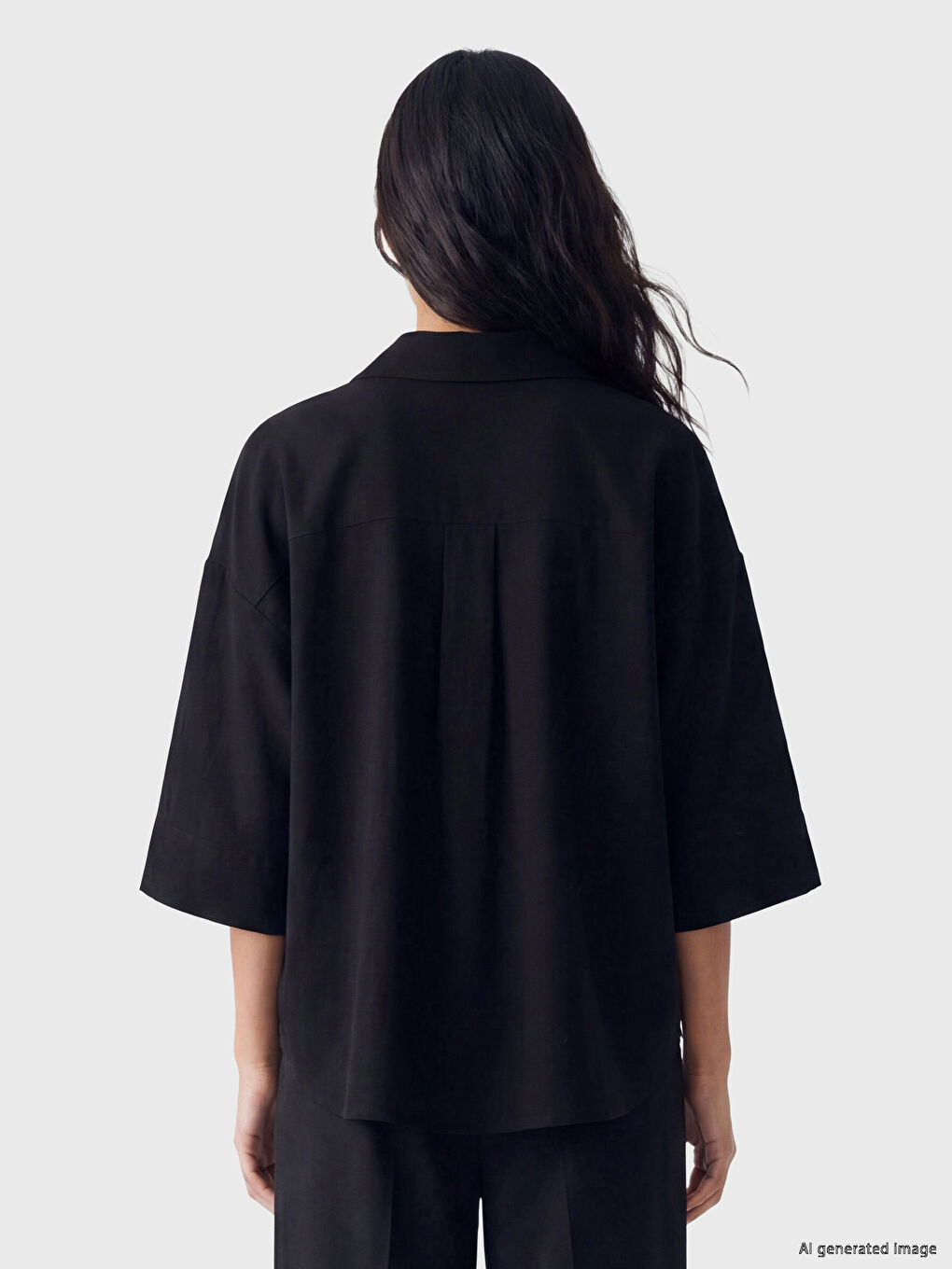 Oversize Poplin Women's Shirt-3