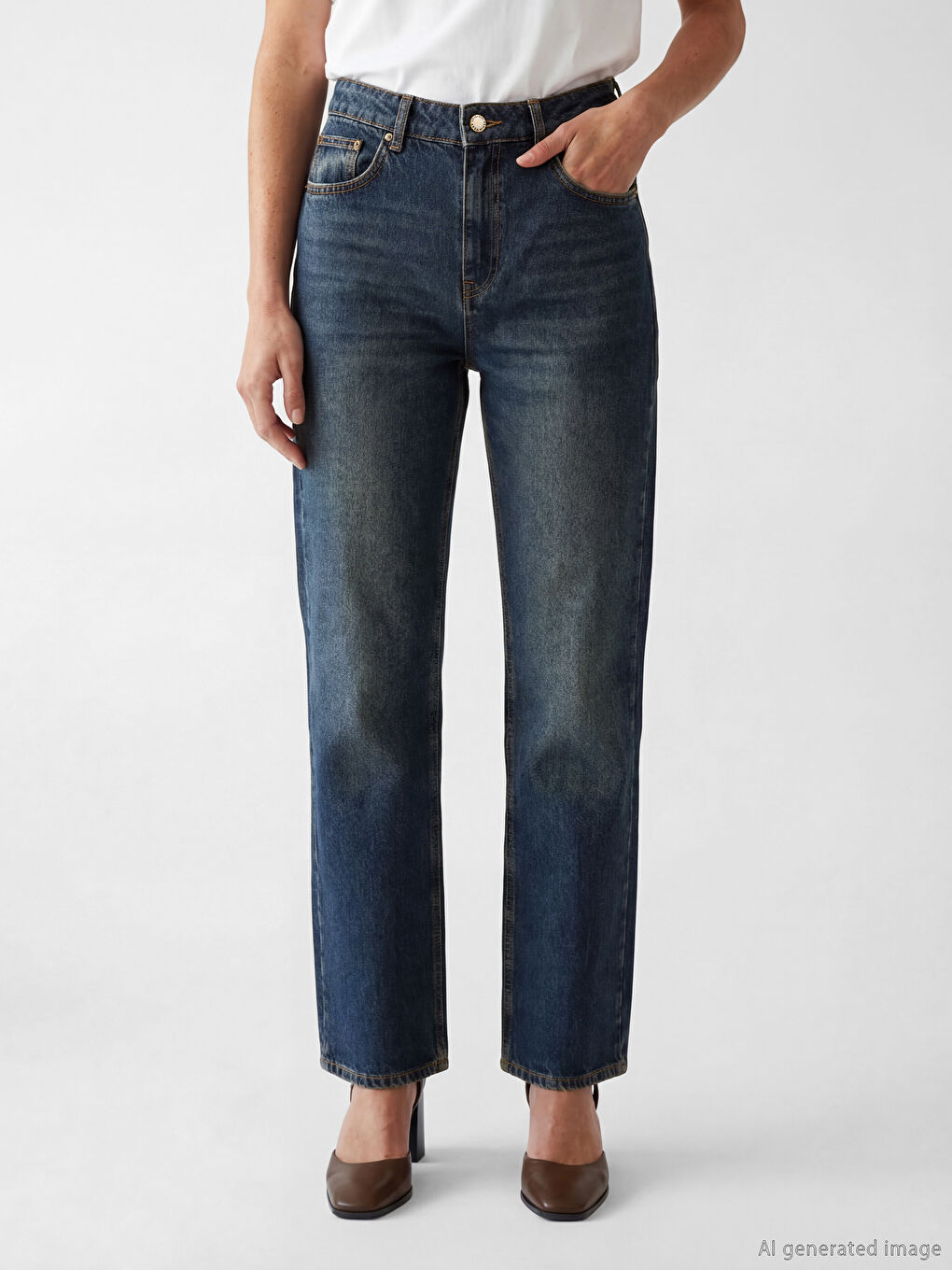 Ženske farmerke ravnog kroja-1