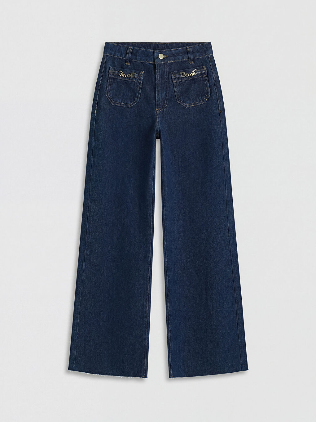 İndigo Wideleg Kadın Jean Pantolon