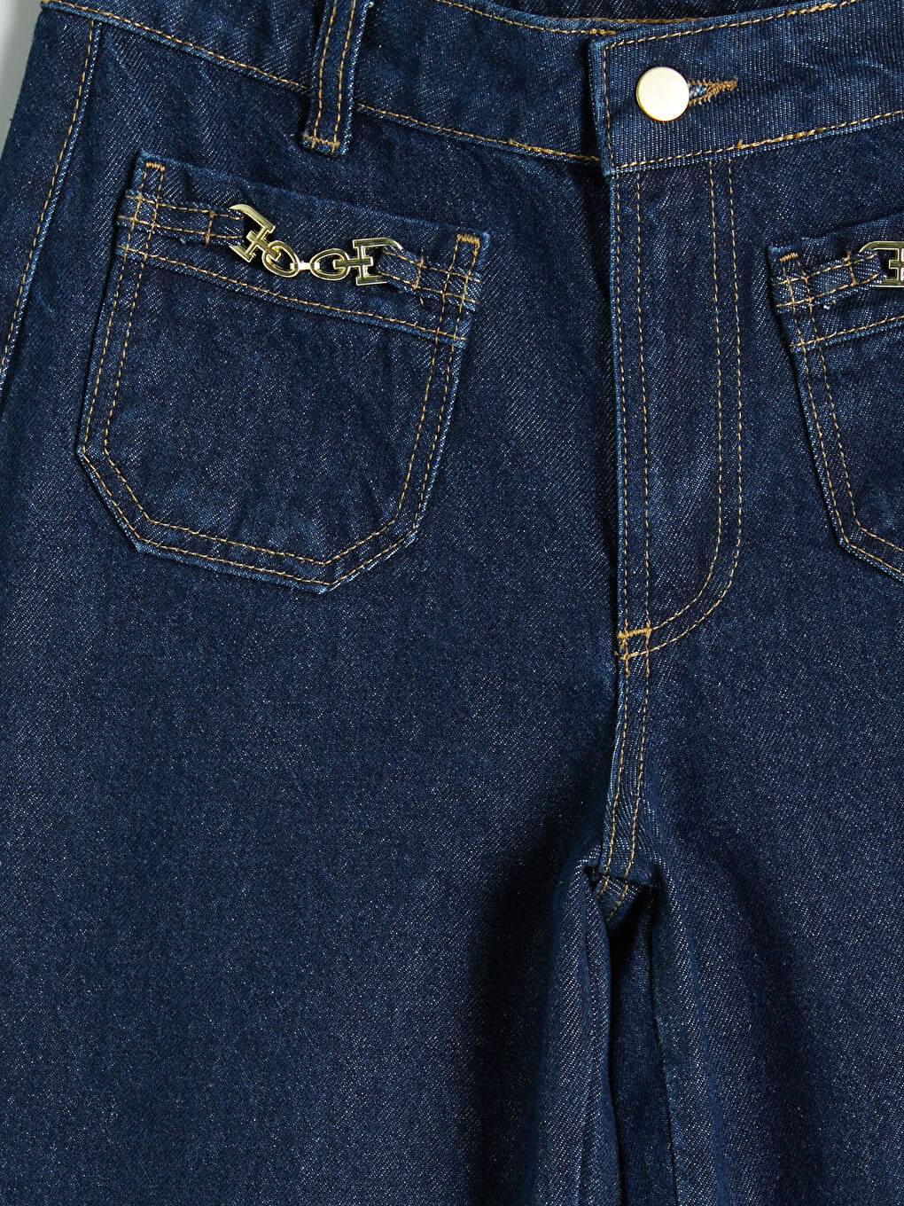 İndigo Wideleg Kadın Jean Pantolon-2