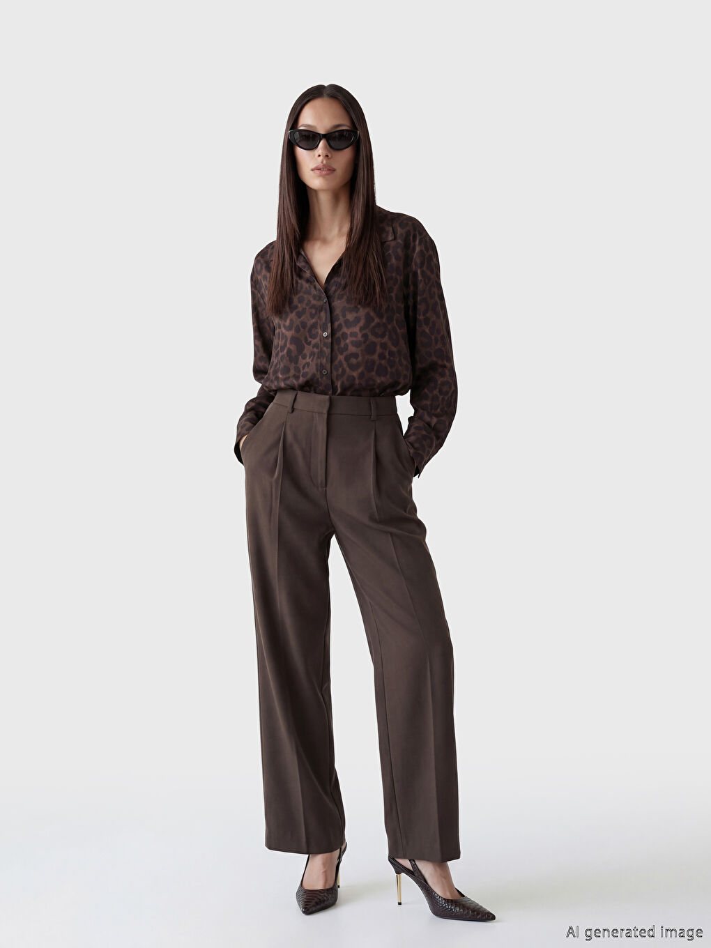 Leopard Print Women's Shirt-1