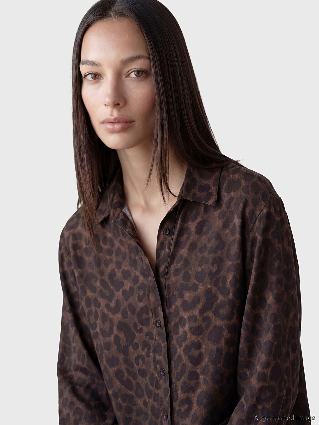 Leopard Print Women's Shirt-2