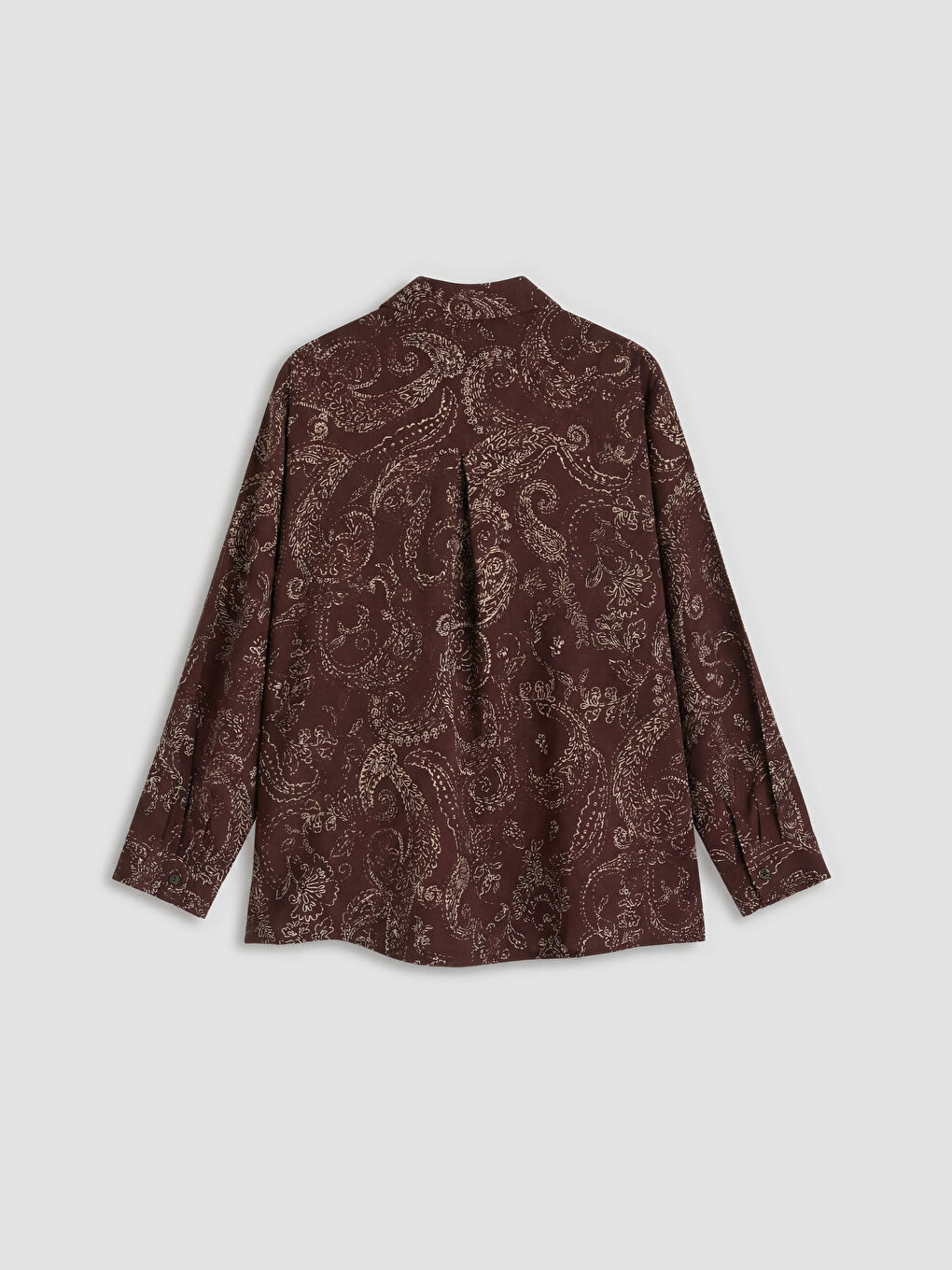 Mürdüm Etnik Desenli Kadın Gömlek-1