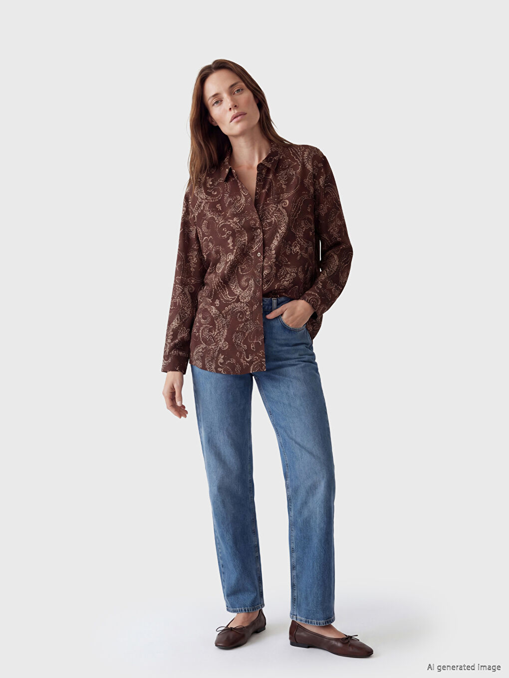 Ethnic Patterned Women's Shirt-1