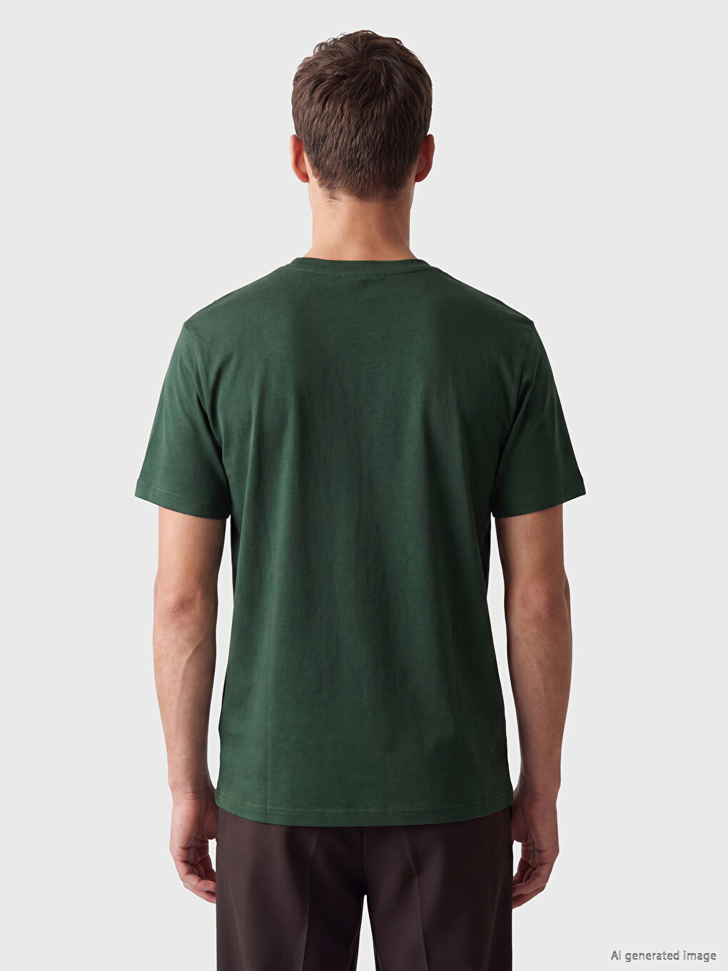Crew Neck Bear Teddy Embroidered Men's T-shirt-3