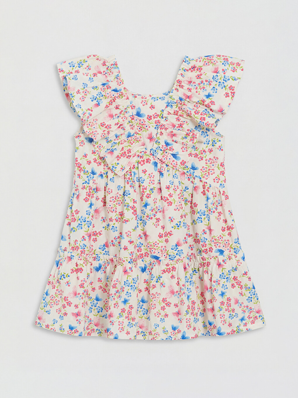 Frilled Floral Girls' Dress