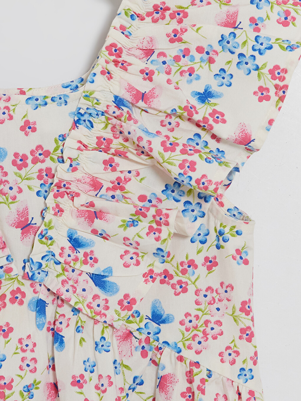 Frilled Floral Girls' Dress-2
