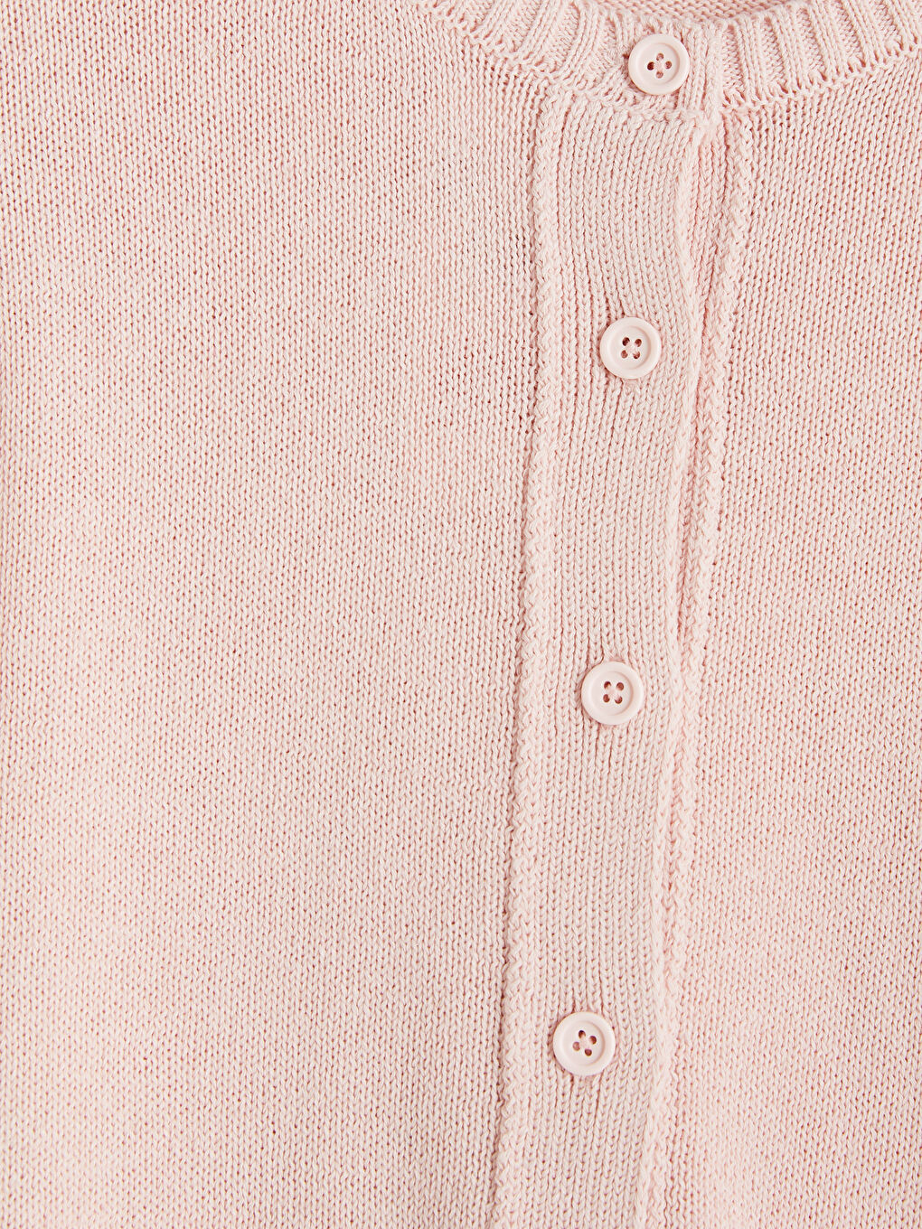 Pembe Bisiklet Yaka Kadın Triko Hırka-9