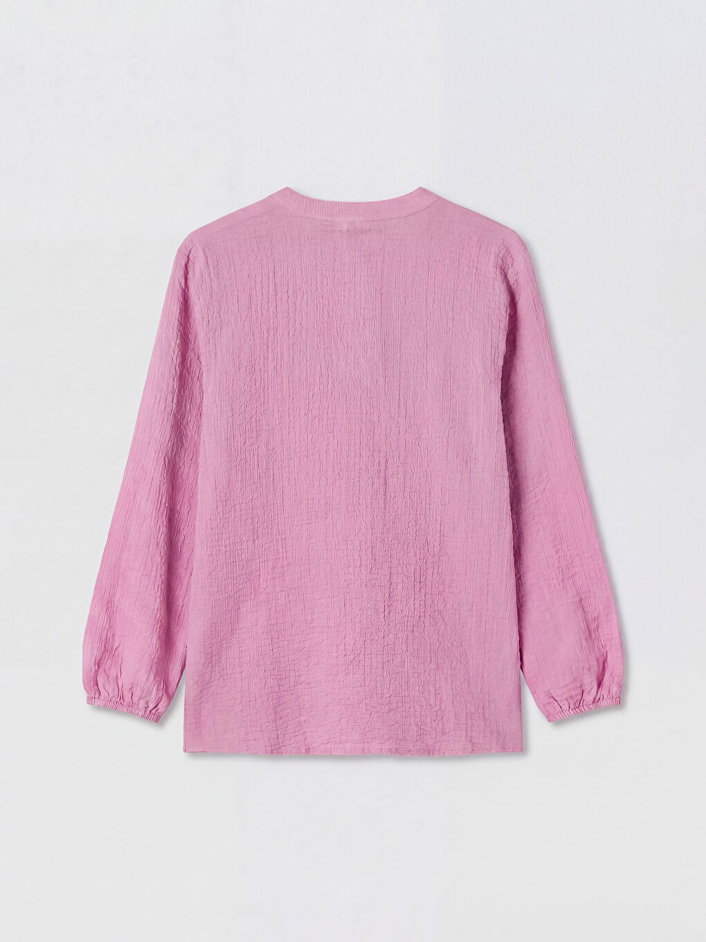 Lila Bağlamalı Yaka Dokulu Bluz-1