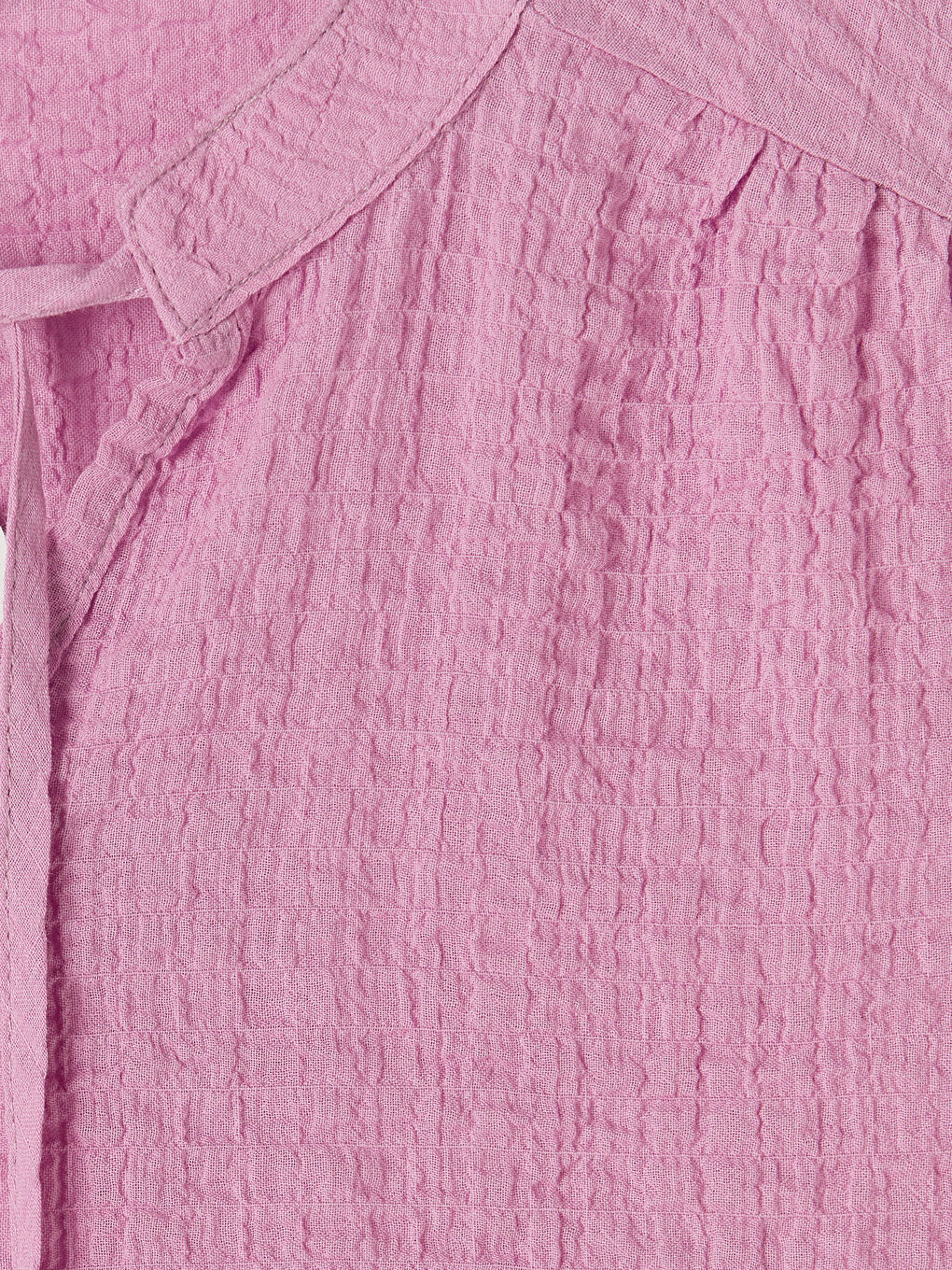 Lila Bağlamalı Yaka Dokulu Bluz-2