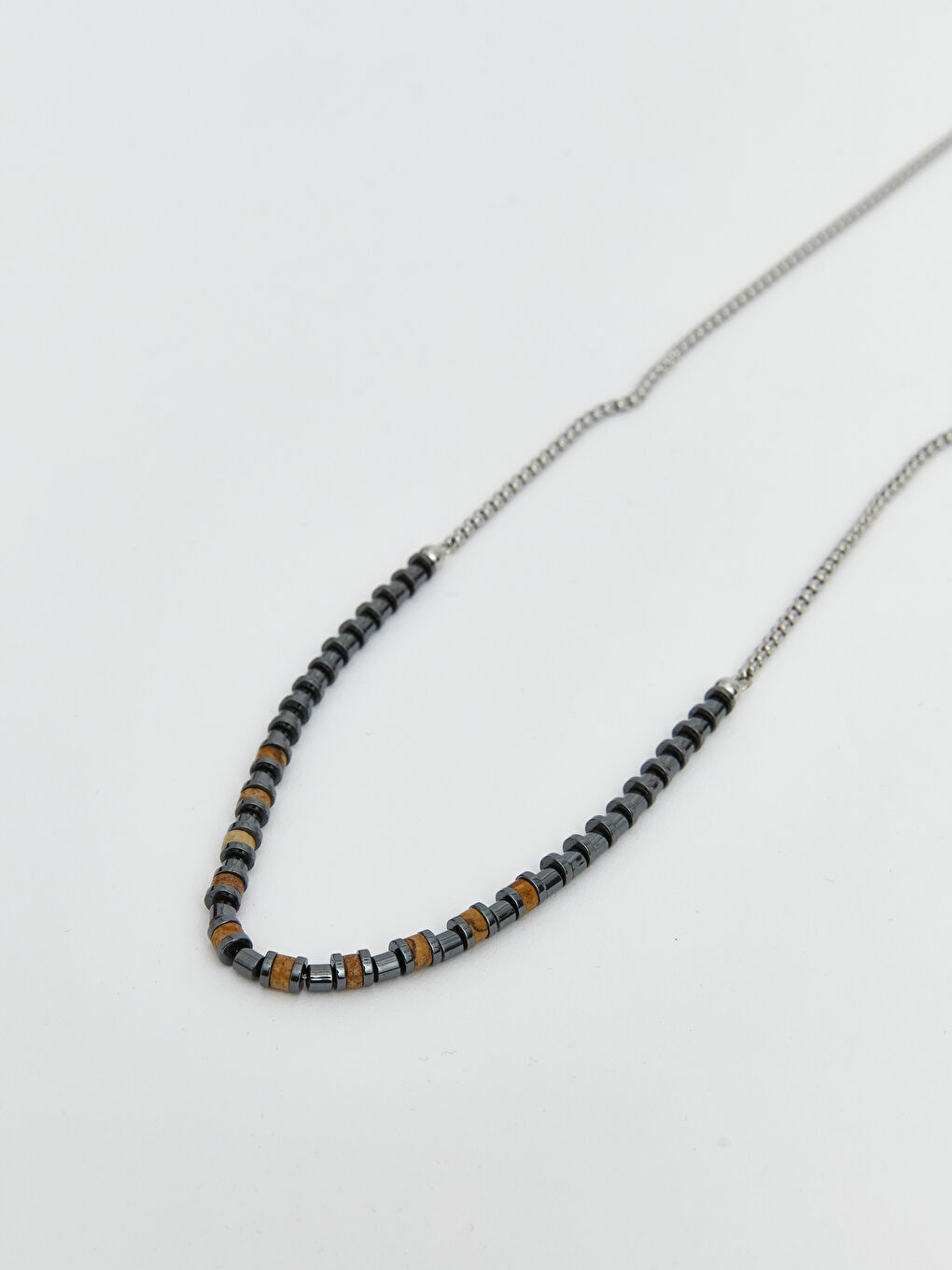 Kahverengi Erkek Zincir Kolye ve Bileklik Seti-1