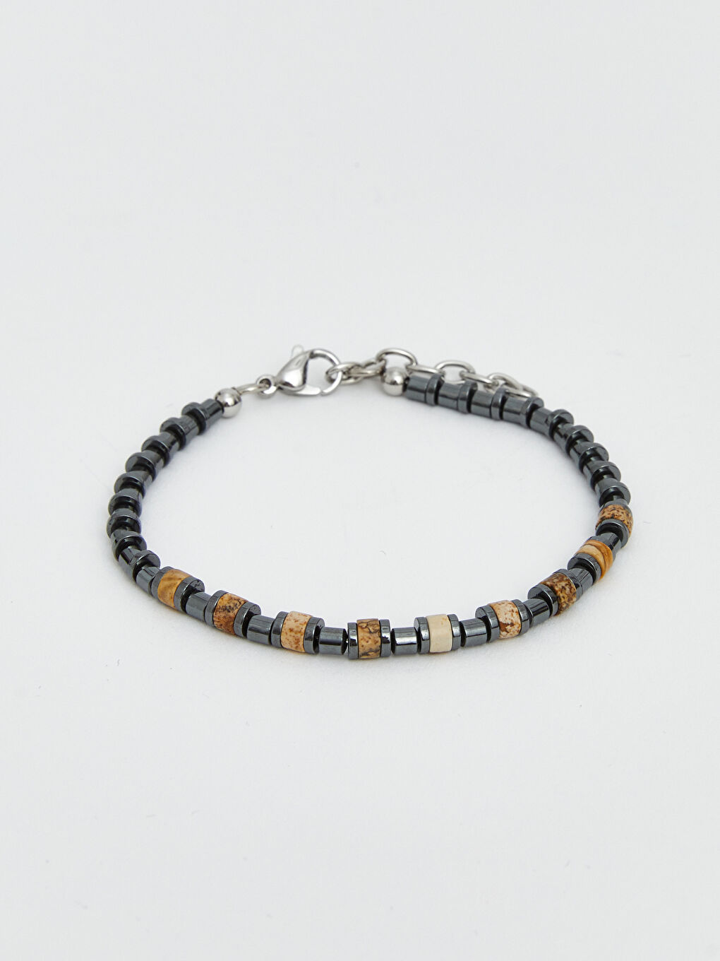 Kahverengi Erkek Zincir Kolye ve Bileklik Seti-2