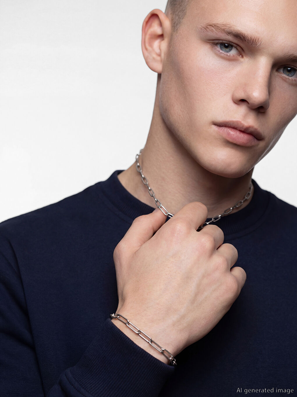 Gri Erkek Takı Seti	