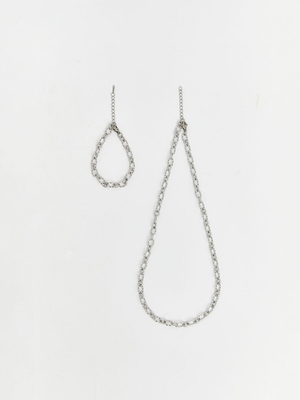 Gri Erkek Zincir Kolye Seti-1